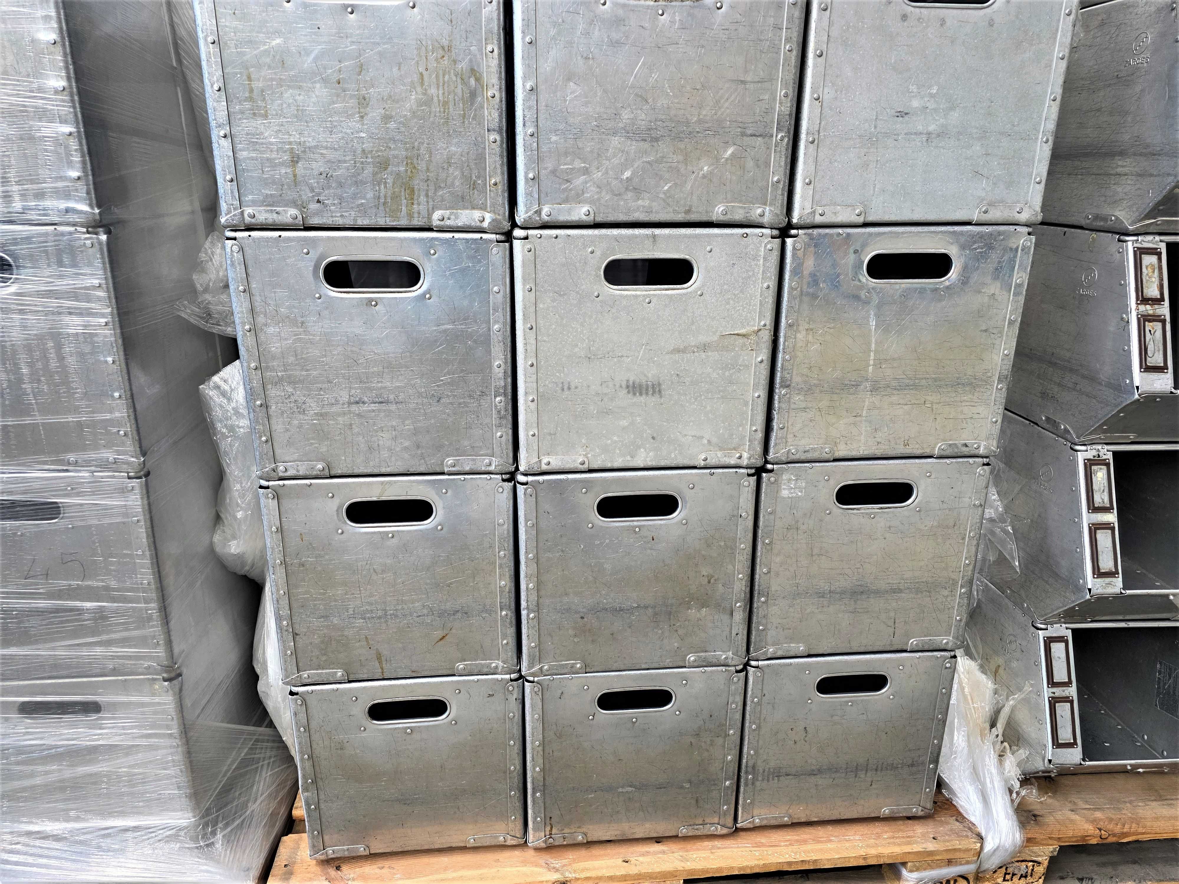 Pojemnik Kosz Kuweta Skrzynka Metalowy Aluminiowy Magazynowy Transport