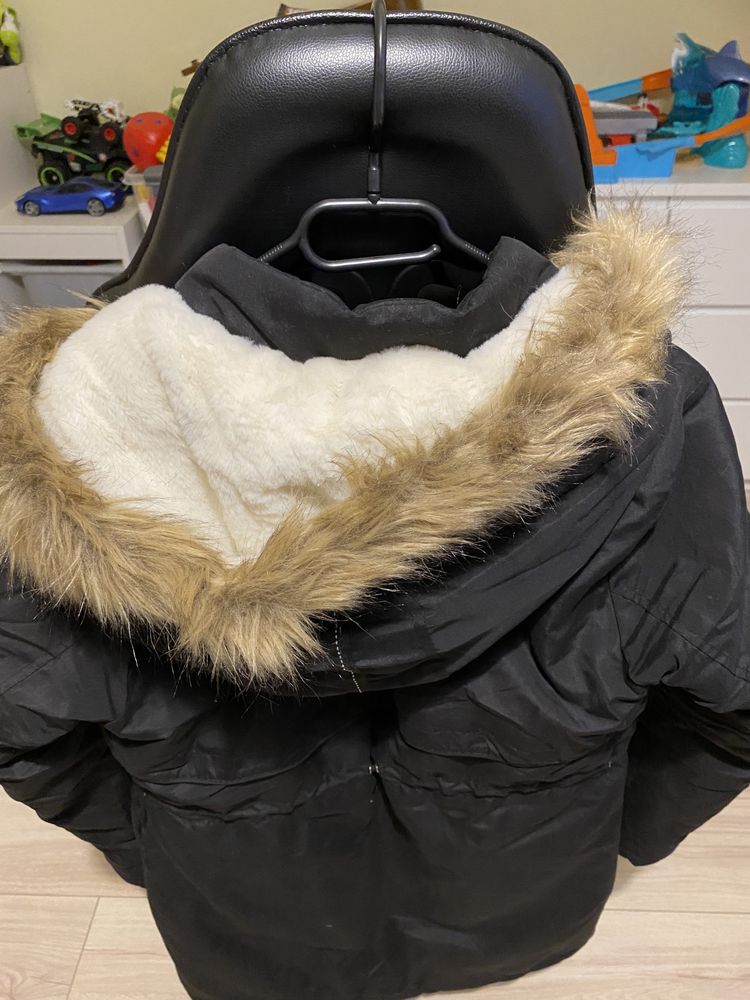 Kurka zimowa czarna parka house xs