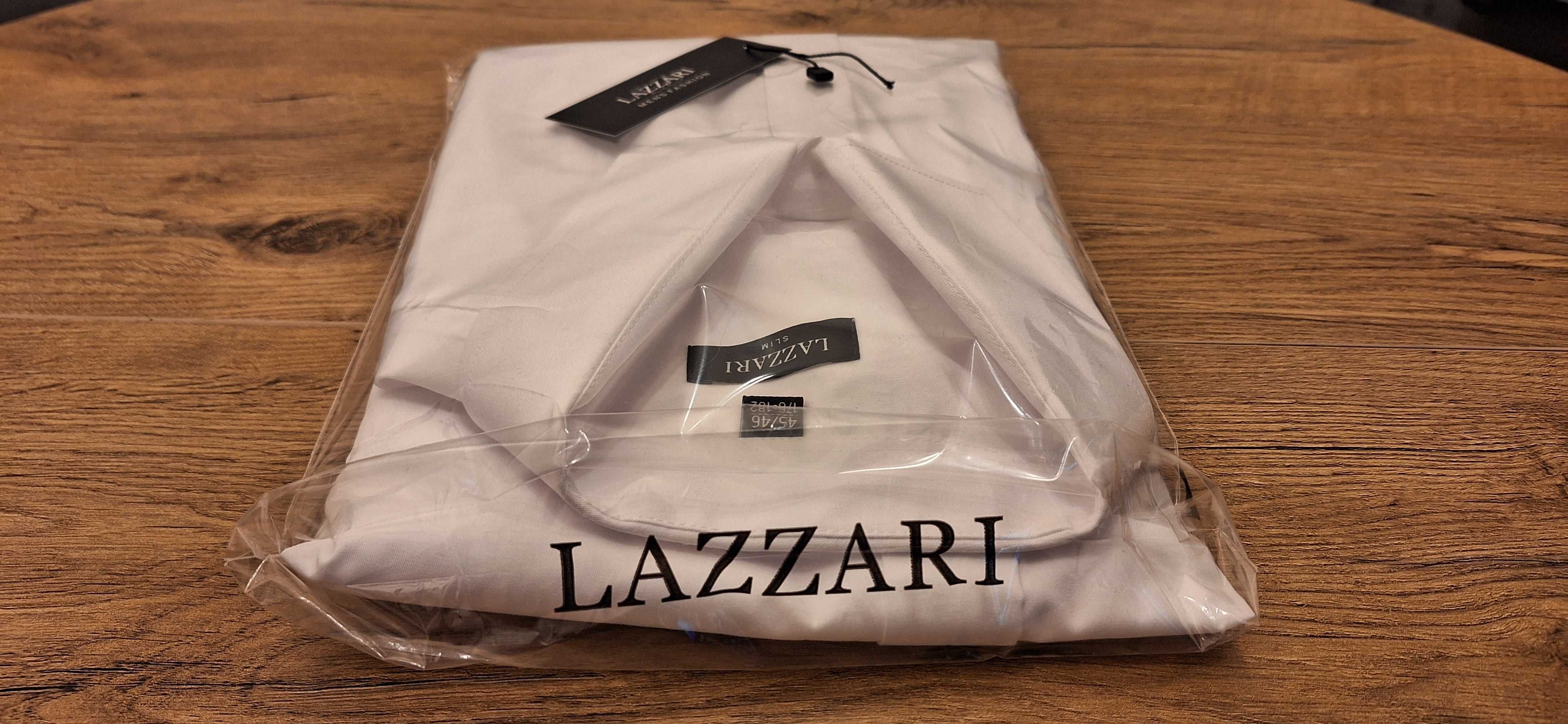Biała nowa smokingowa koszula męska LAZZARI Slim XXL 45/46 176/182