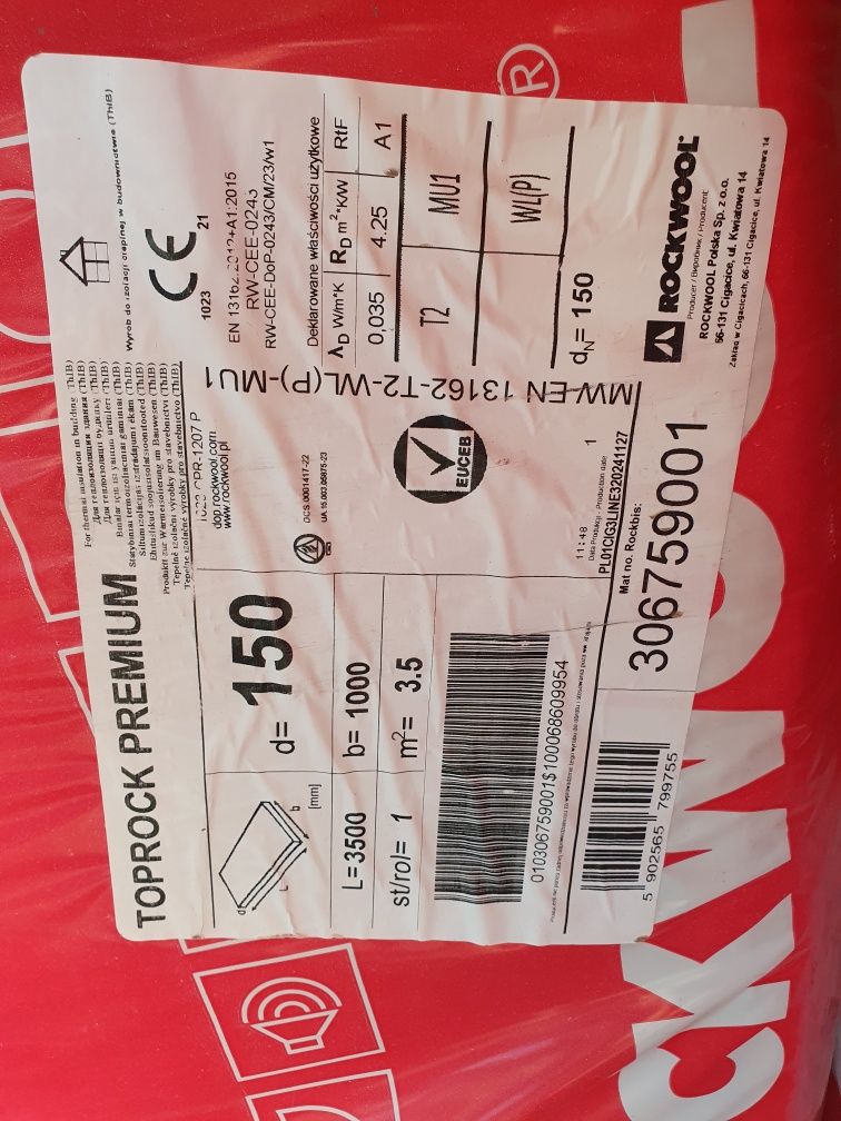 Rockwool wełna 15 cm