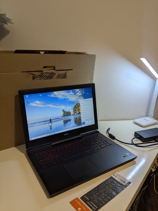 Laptop Dell gamingowy 1050ti i7 7gen 16ram HDD+ ssd