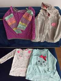 Zestaw Bluza bluzka sweter sweterek 74-80 dla dziewczynki