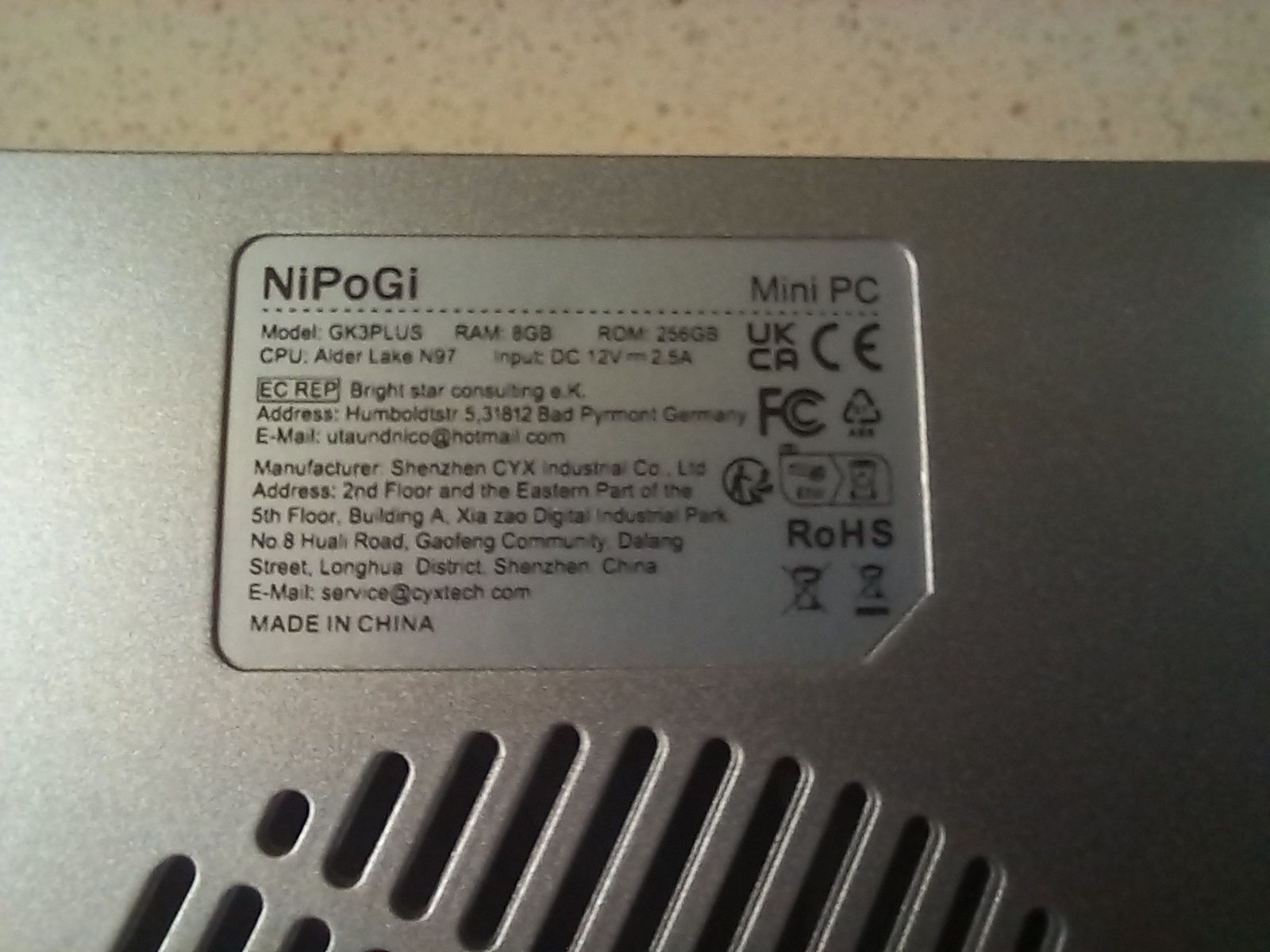 Mini PC NiPoGi GK3PLUS - Como Novo | Rep. de Fábrica | Caixa Completa