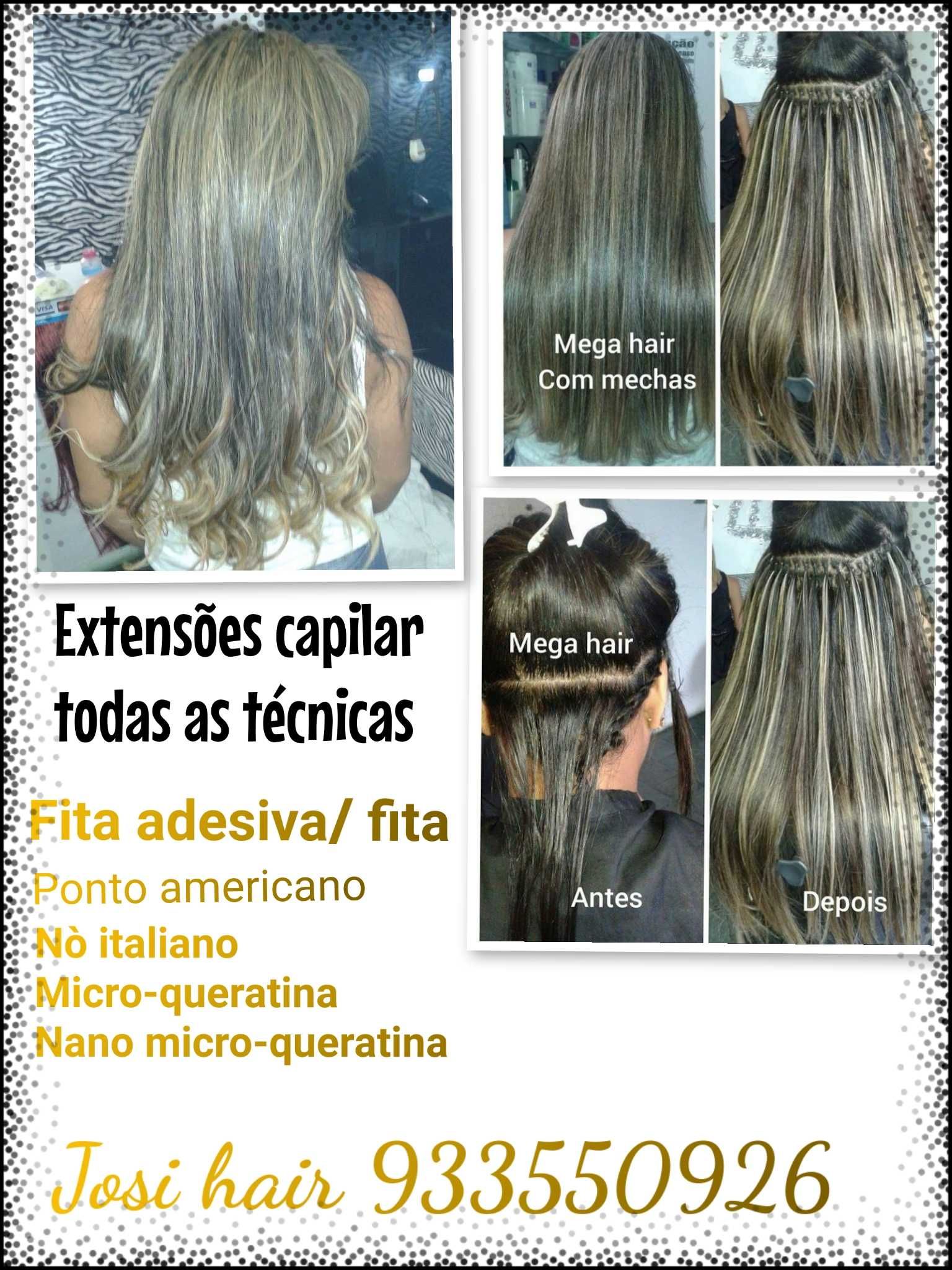 Mega hair. Extensionista