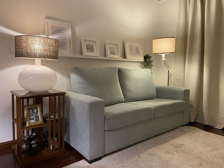 Sofá 3 pessoas verde