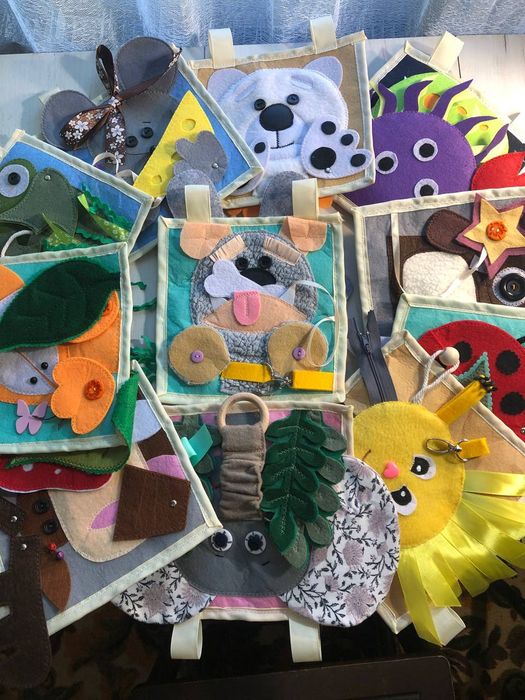 Фетровій великий сенсорній - тактильній набір.