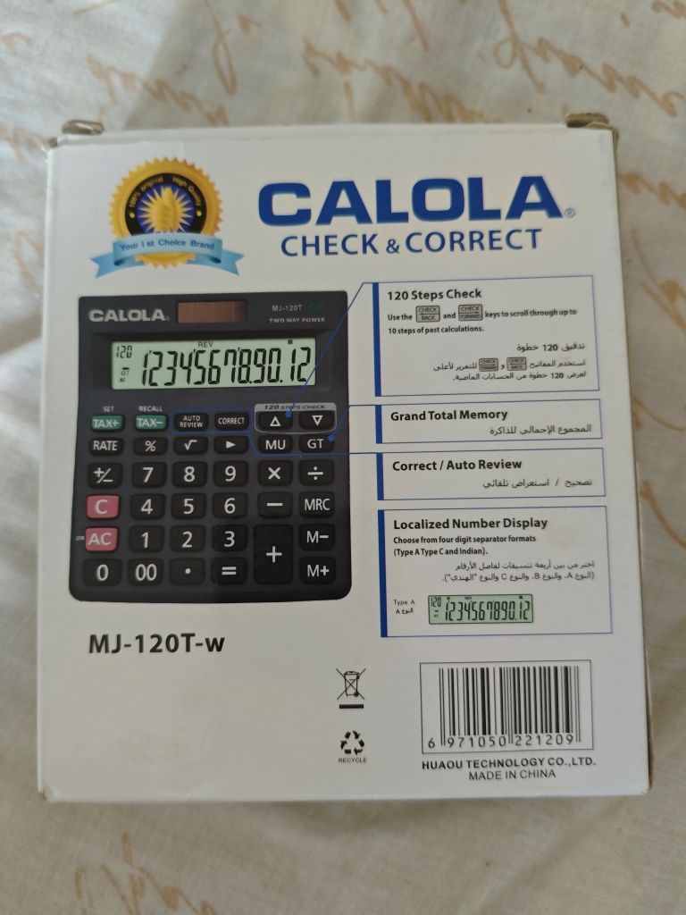 Калькулятор Calola MJ-120T-w