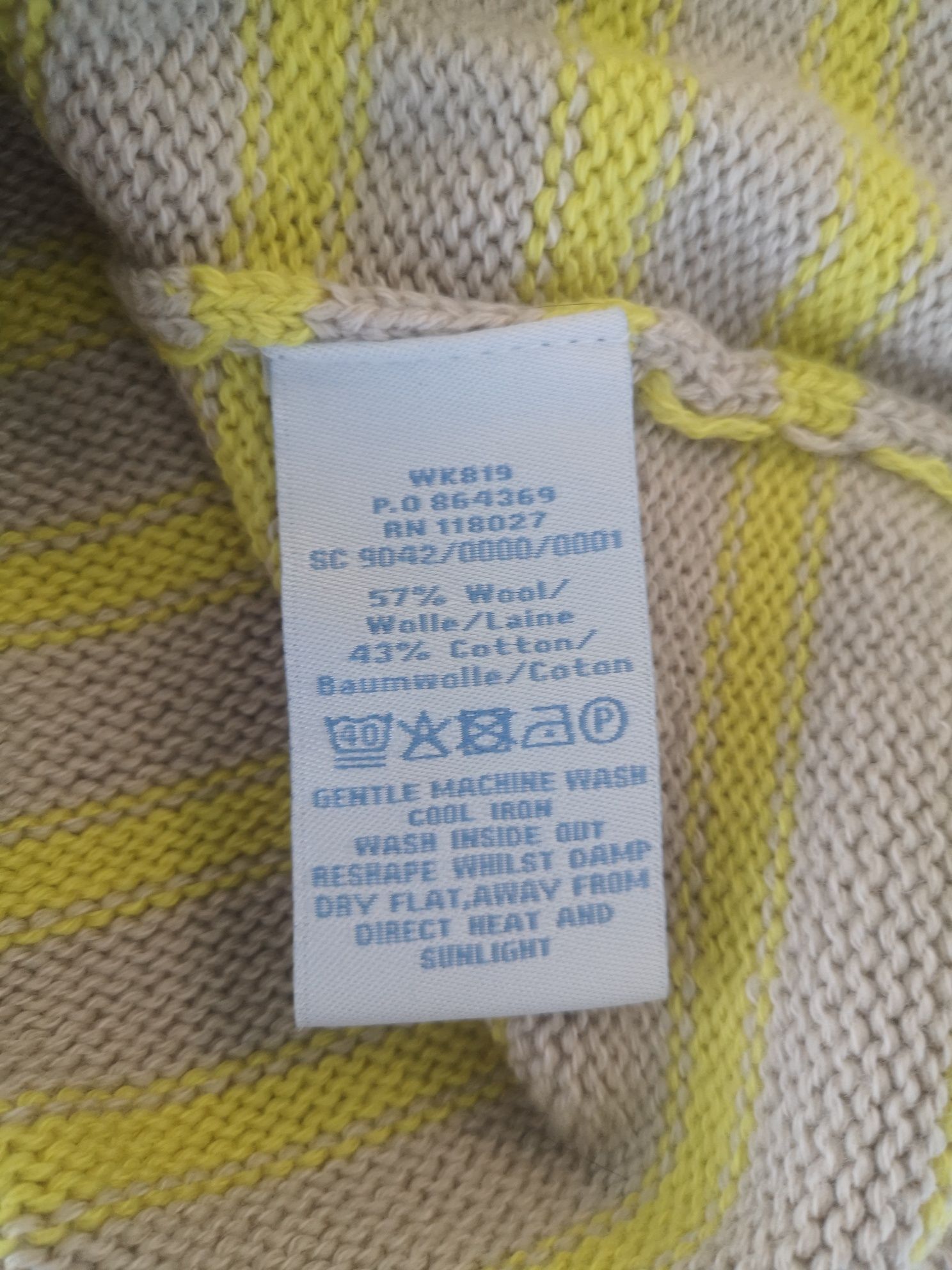 Rewelacyjny sweter wełna i bawełna rozmiar S