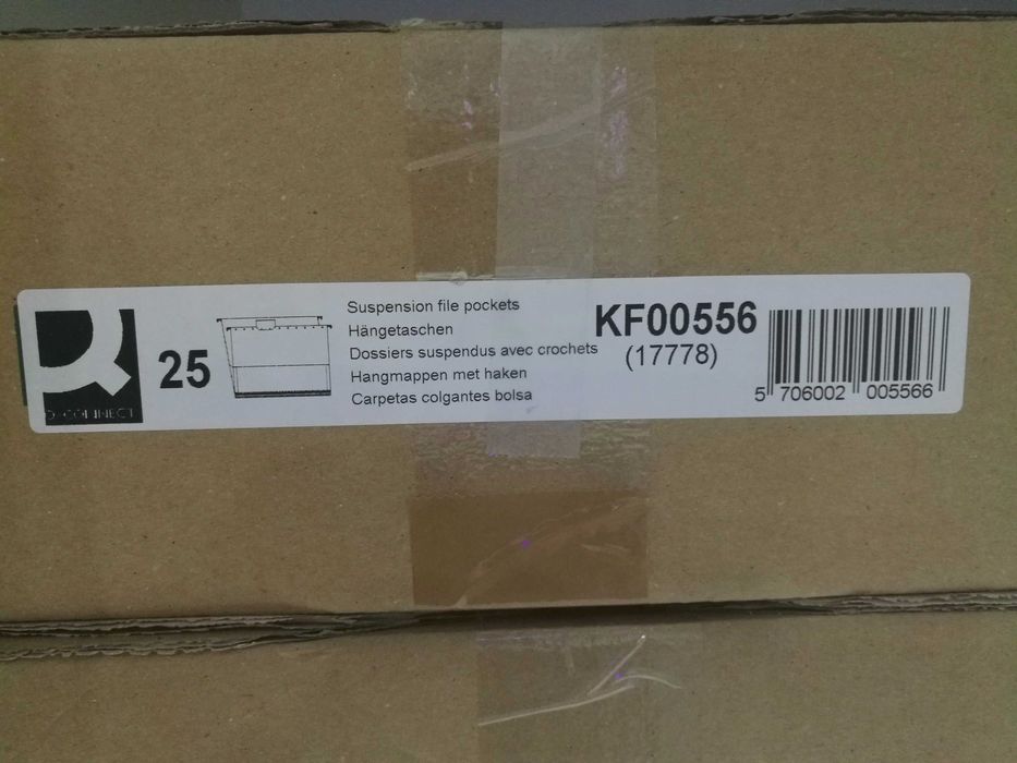 NOWE! Teczki zawieszkowe szare 25szt  KF00556 karton A4 Q-Connect