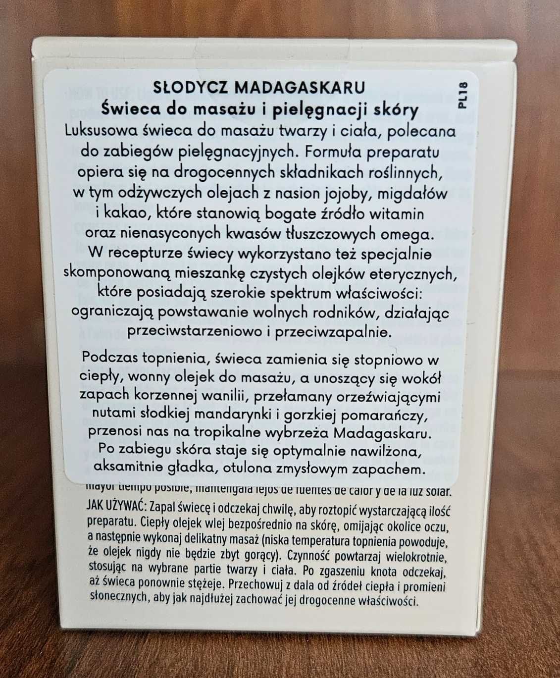 D'Alchemy świeca do masażu słodycz Madagaskaru