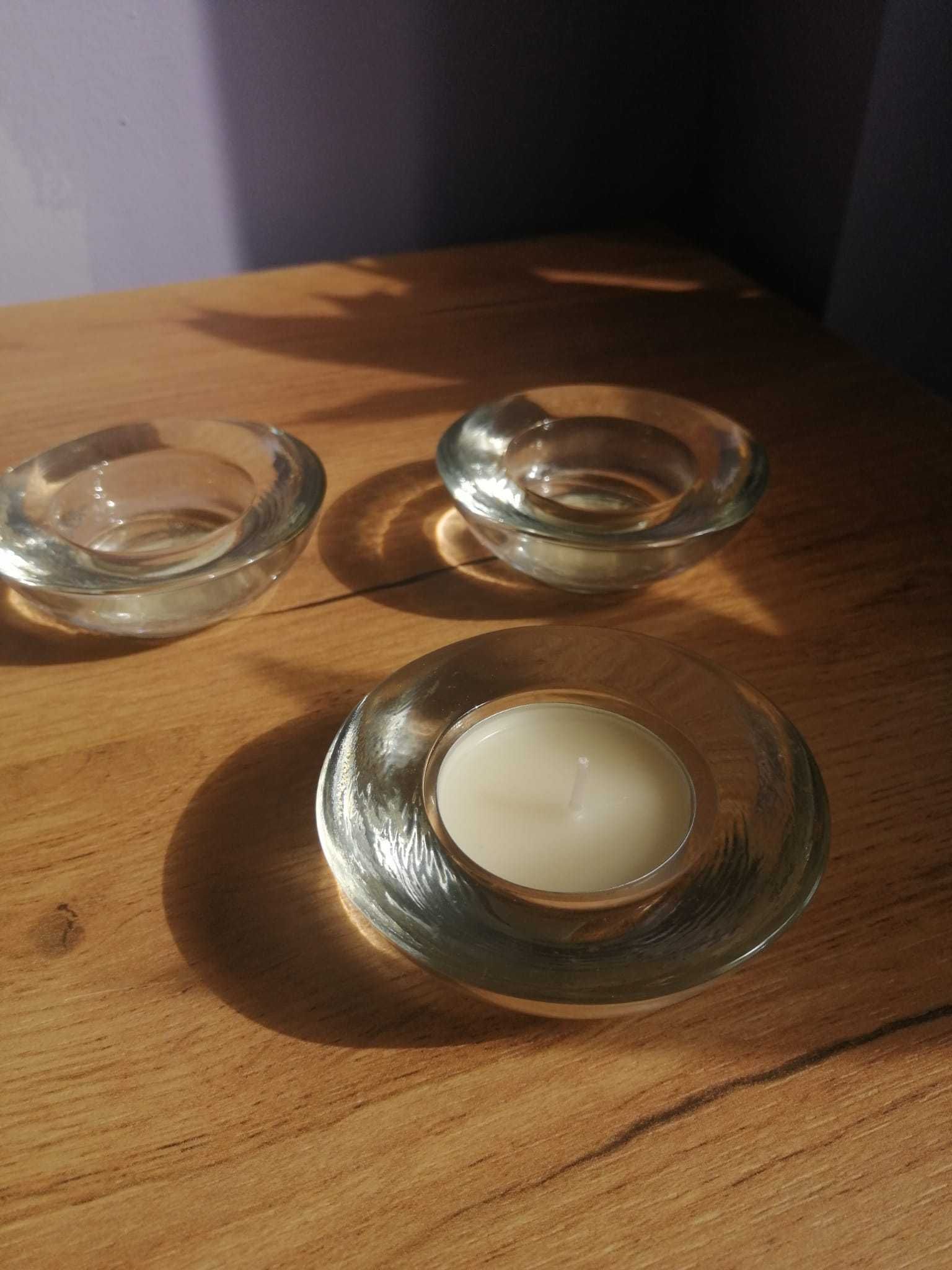 Szklane świeczniki na tealighty