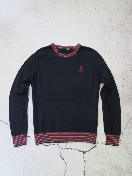 Moschino sweter wełniany  z pacyfką L