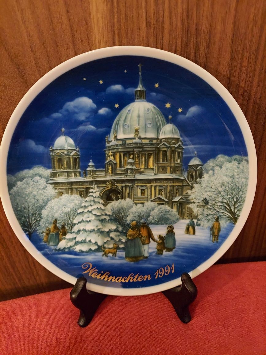 Talerz-Royal Tettau- Bavaria Germany exclusive -Weihnachten 1991