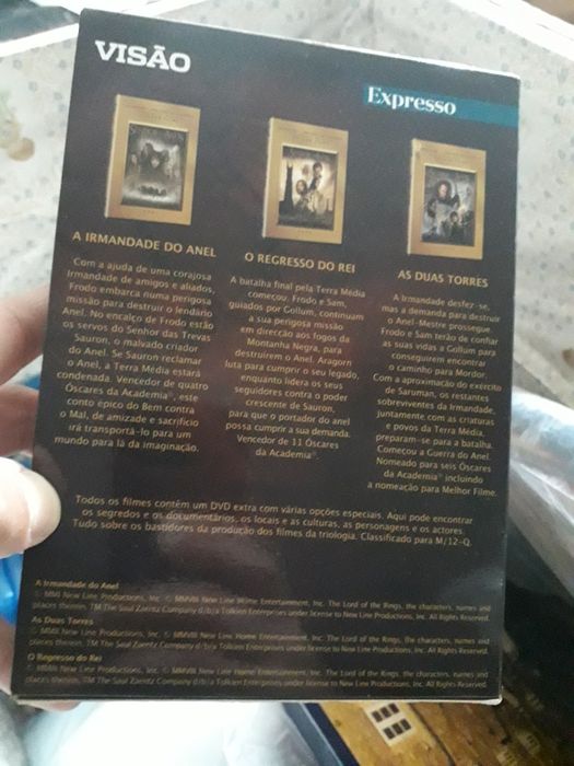 Coléção 3 Dvd originais da triologia o senhor dos aneis