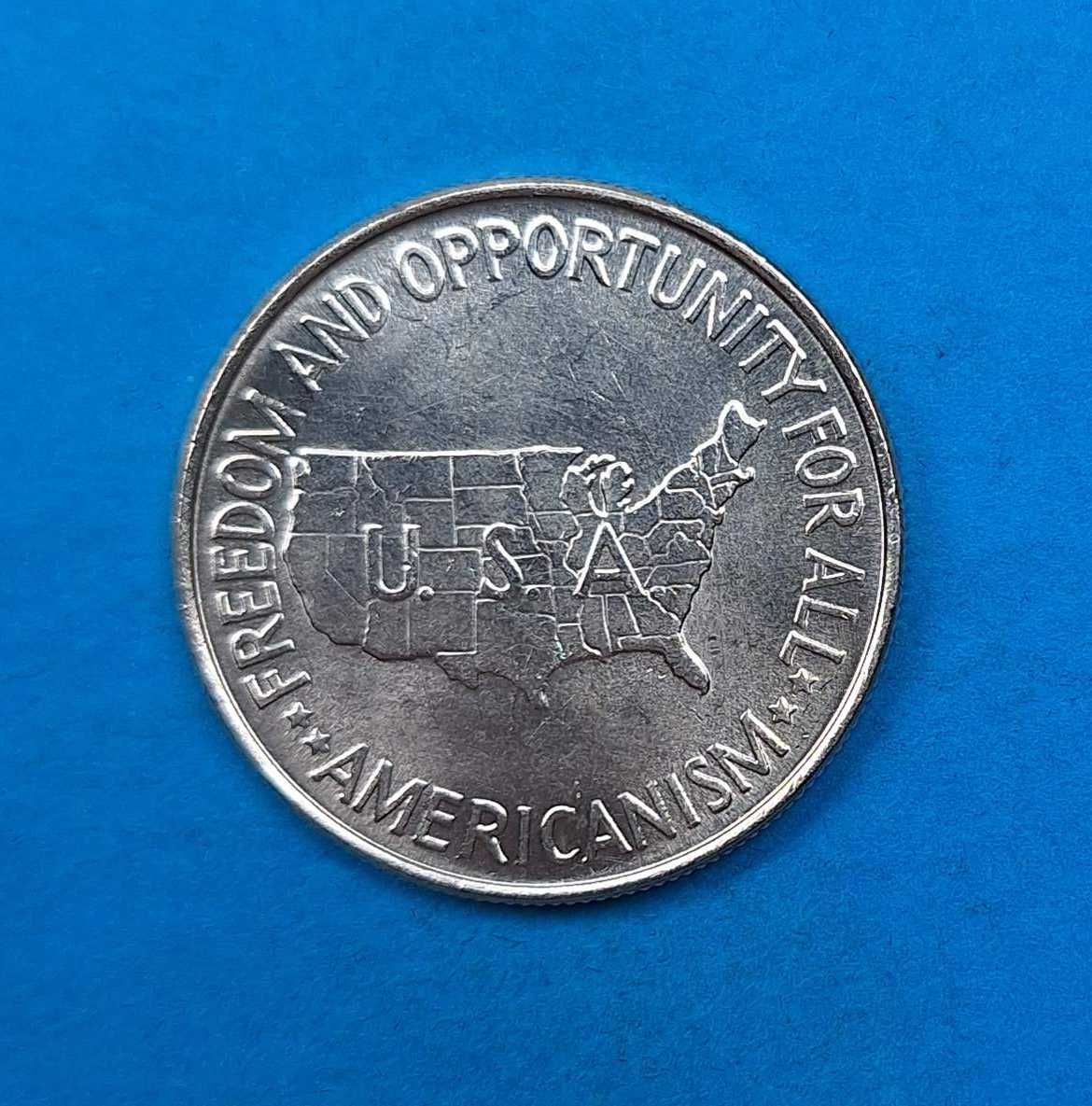 USA pół dolara 1952, Washington - Carver, CERTYFIKAT, srebro 0,900