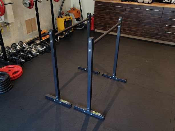 Poręcze do dipów pompek Smart Gym czarne stacjonarne przenośne