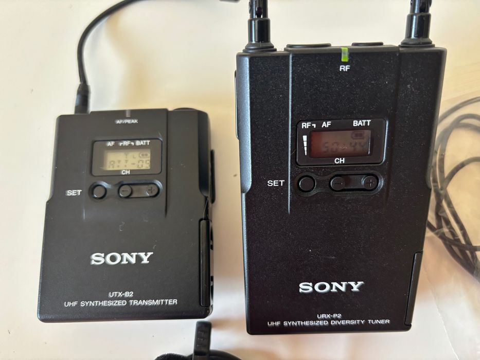 Microfone lapela Sony UTX-B2 + URX-P2