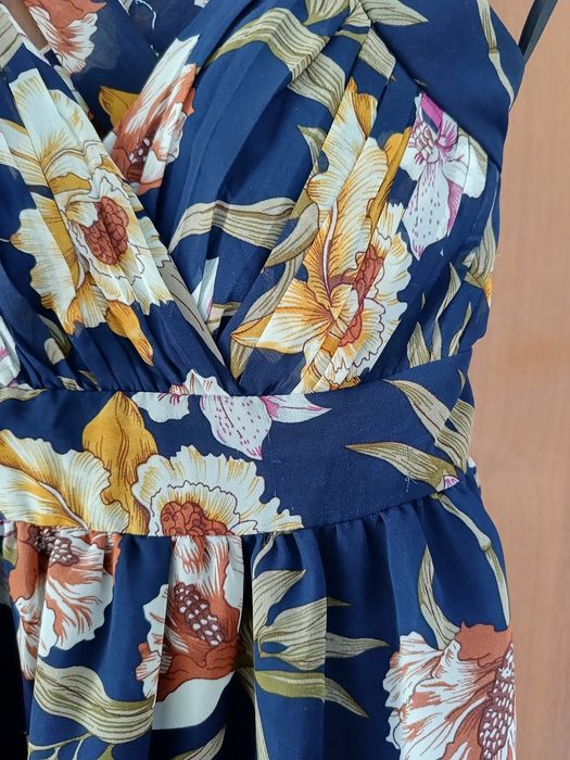 Sukienka długa w kwiaty Amelia Collection