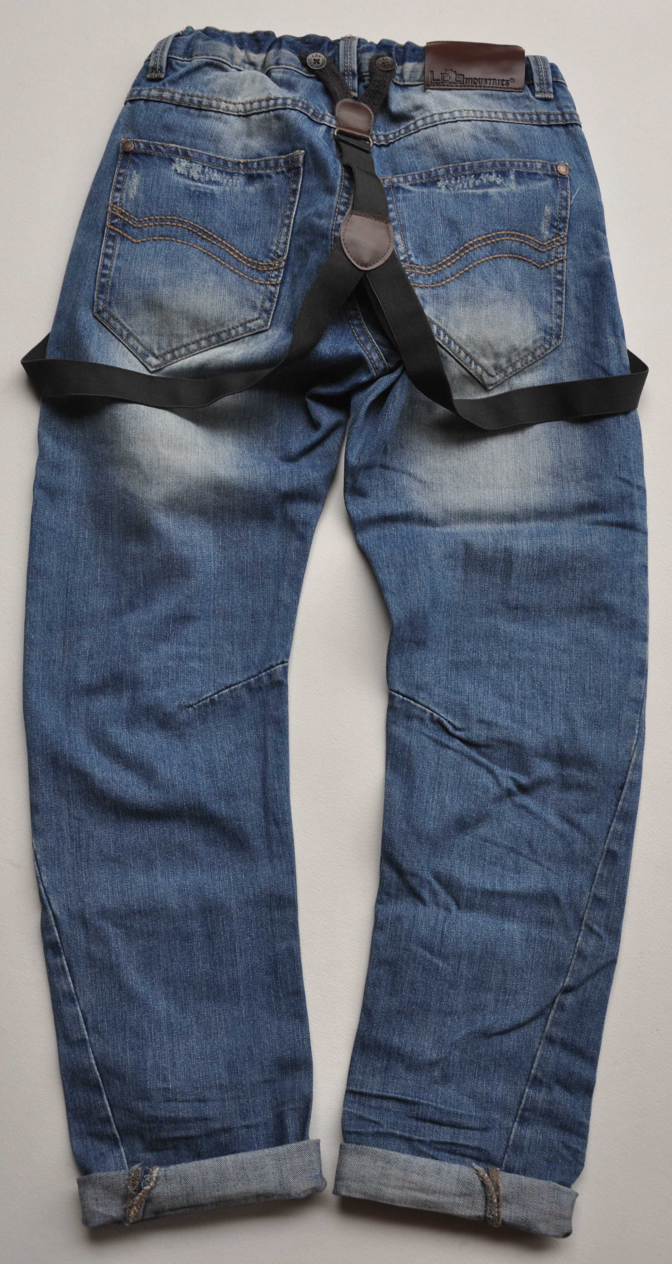 29 KAPPAHL Spodnie jeansowe skinny z szelkami r 146 jak NOWE