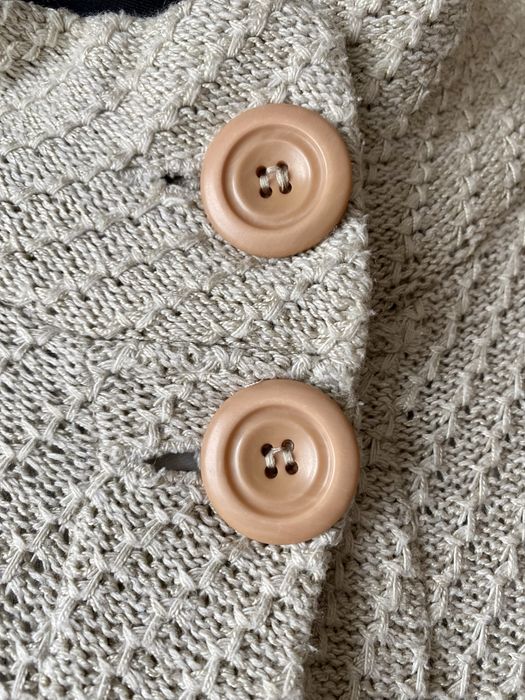 Kardigan sweter tunika New Look na zimę S M L bawełna kremowa beżowa