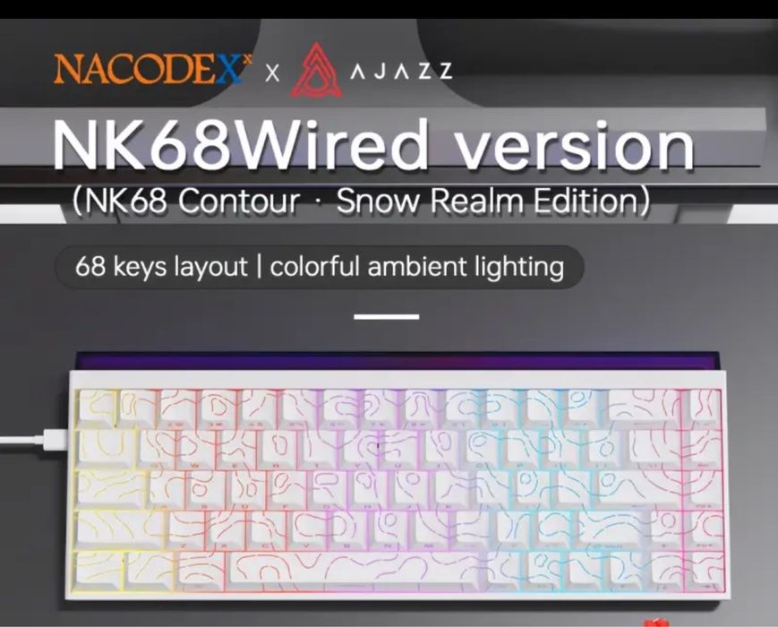 Механічна клавіатура Ajazz nk68 (Red switch)