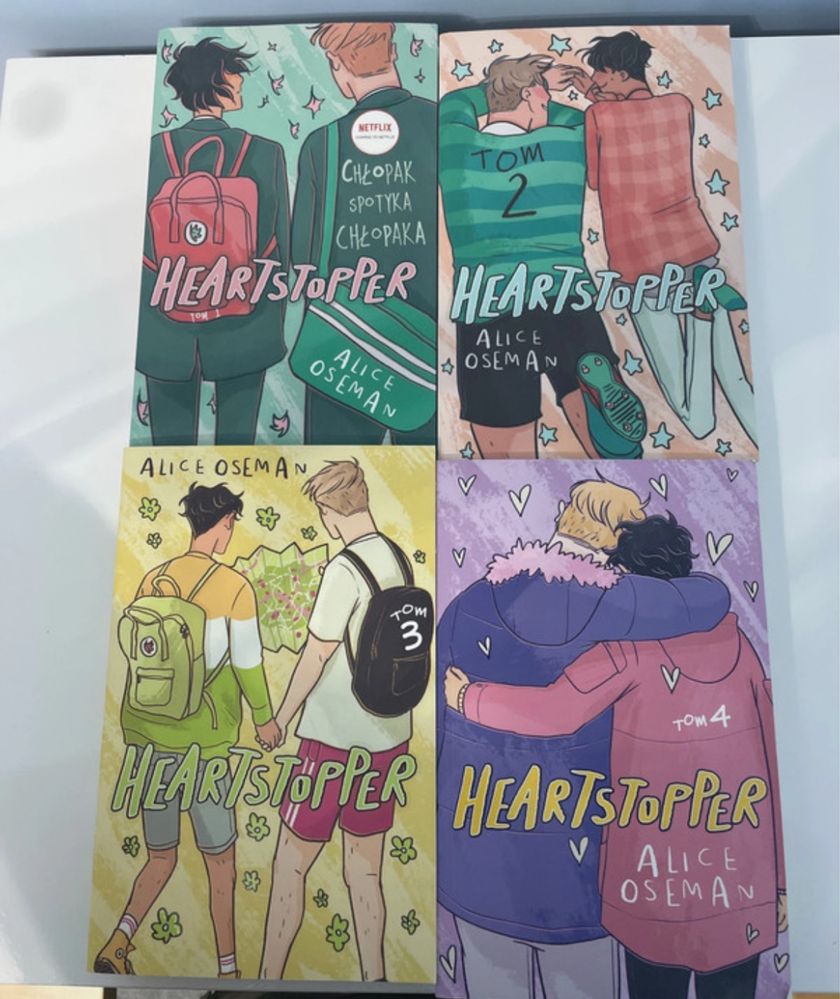 książki komiksy heartstopper alice oseman 1-4