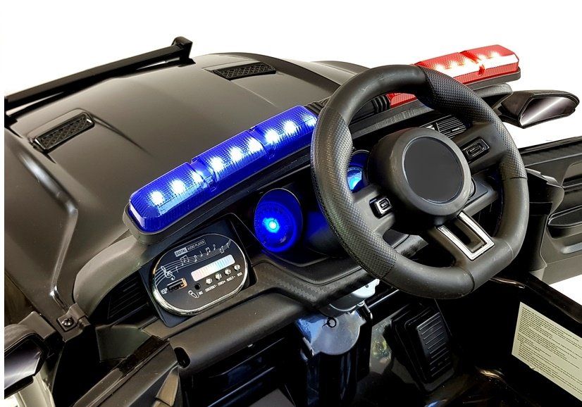 Auto na Akumulator dla dzieci BBH0007 Policja 2x45W koła EVA, Ekoskóra