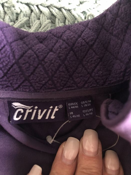 Fioletowa bluza sportowa  crivit uniwersalna w bdb stanie idealna na j