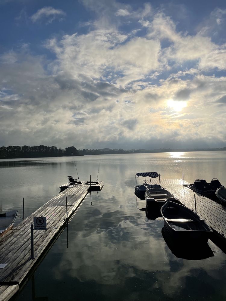 Domek nad jeziorem Symsar Warmia i Mazury prywatny pomost las grzyby