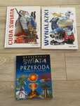Książki zestaw cuda świata wynalazki