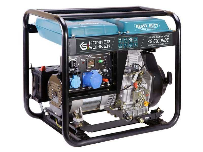 Agregat prądotwórczy KÖNNER & SÖHNEN KS-6100HDE DIESEL AVR 230V 5,5 kW