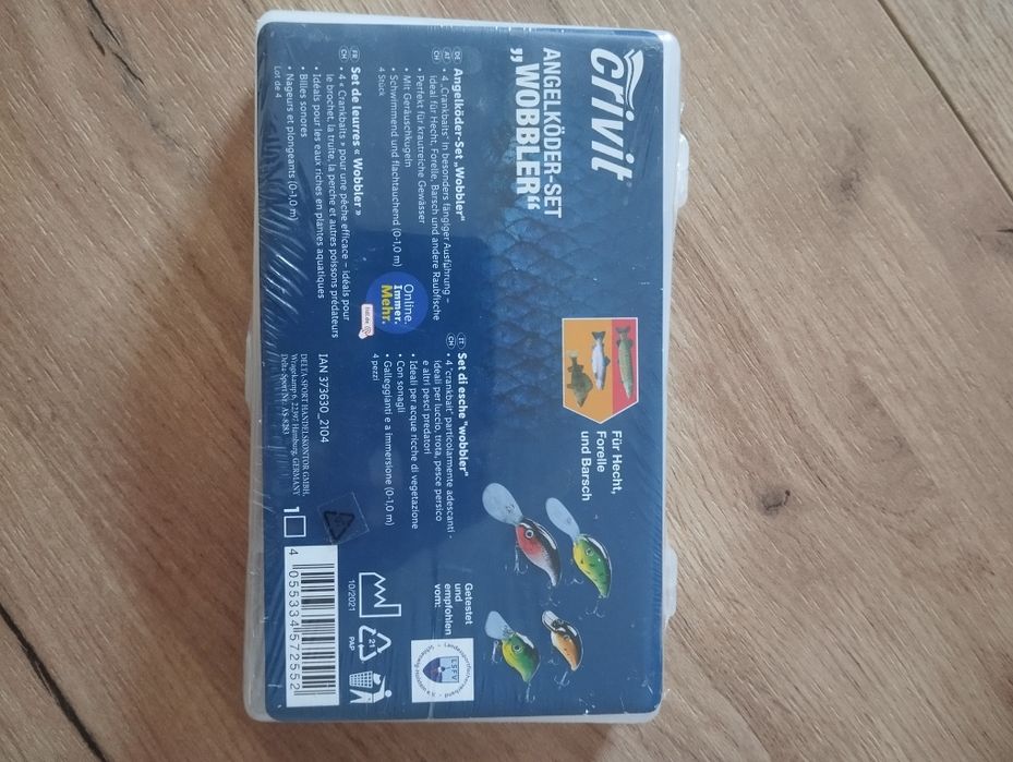 Nowy Zestaw przynęt wędkarstkich Wobbler X4 wobblery  Crivit
