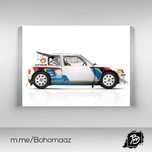 Plakat 100x70cm Peugeot 205 T16 grupa B