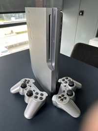 Playstation 3 Slim Silver unikat! Dwa pady. 320GB!
