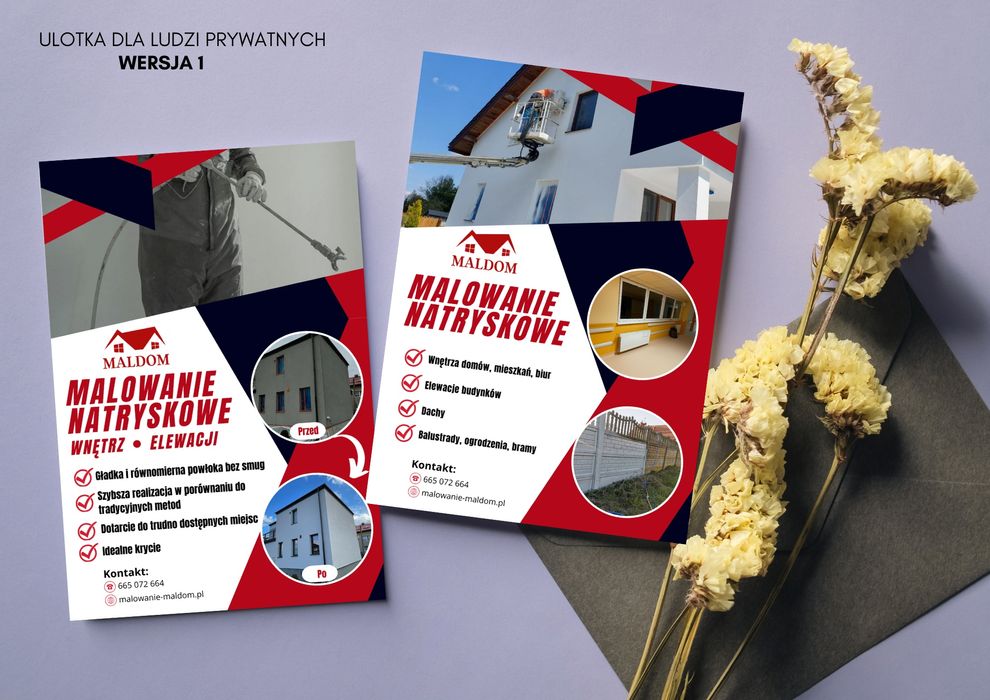 Malowanie natryskowe elewacji, wnętrz