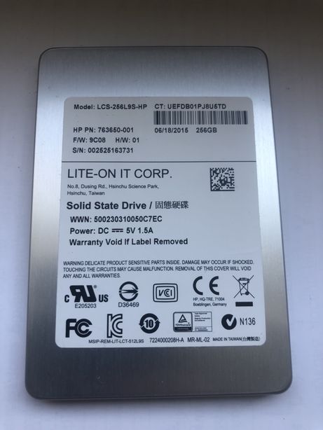 Жерсткий диск SSD LITE-on 256gb
