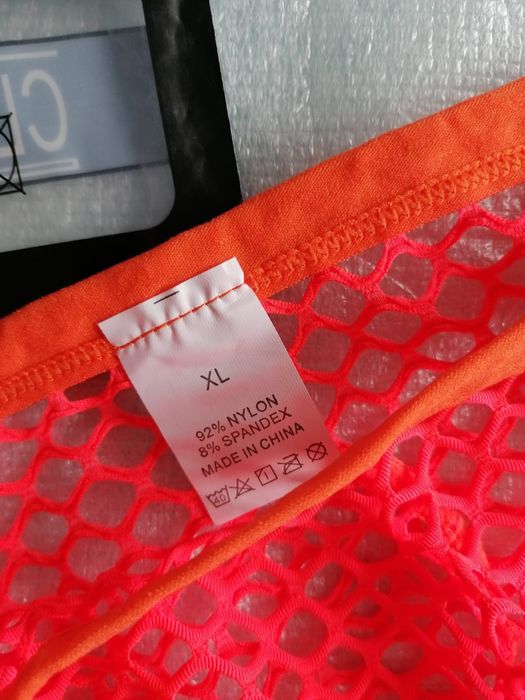 Cuecas laranja em rede para homem xl novas
