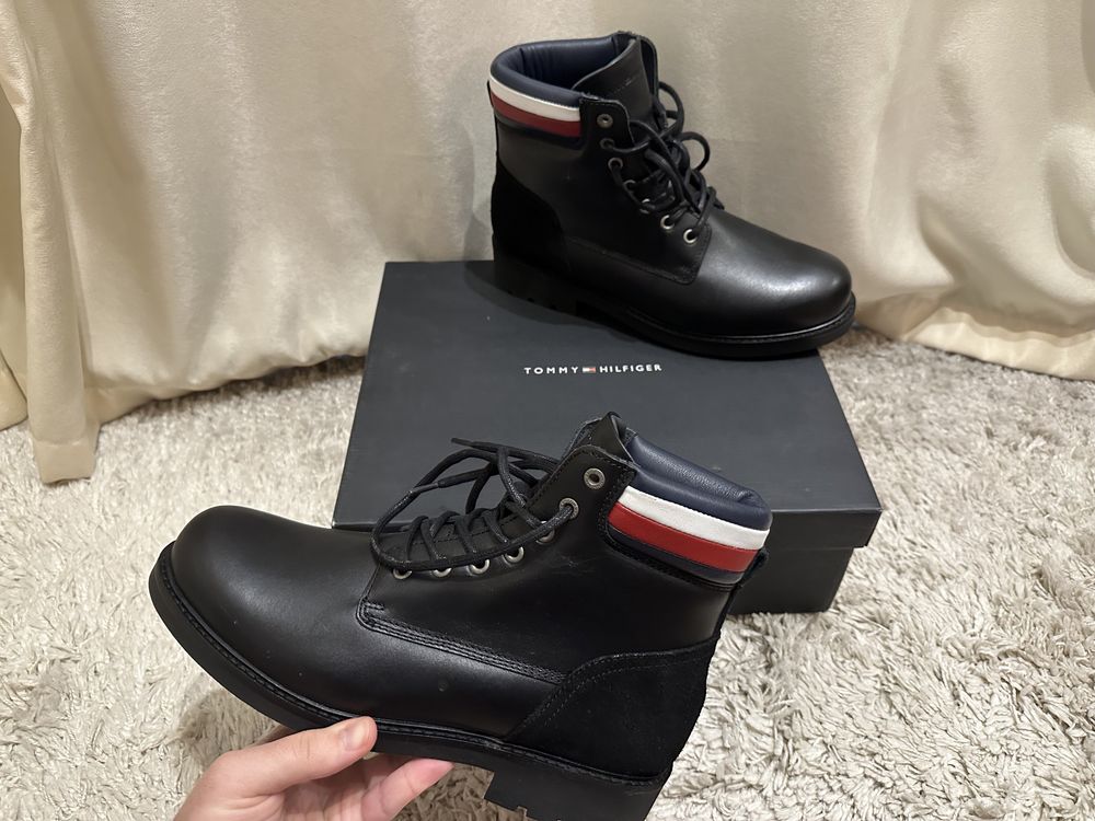 Новые Кожанные Мужские Ботинки Tommy Hilfiger 42(Покупались за 7499)