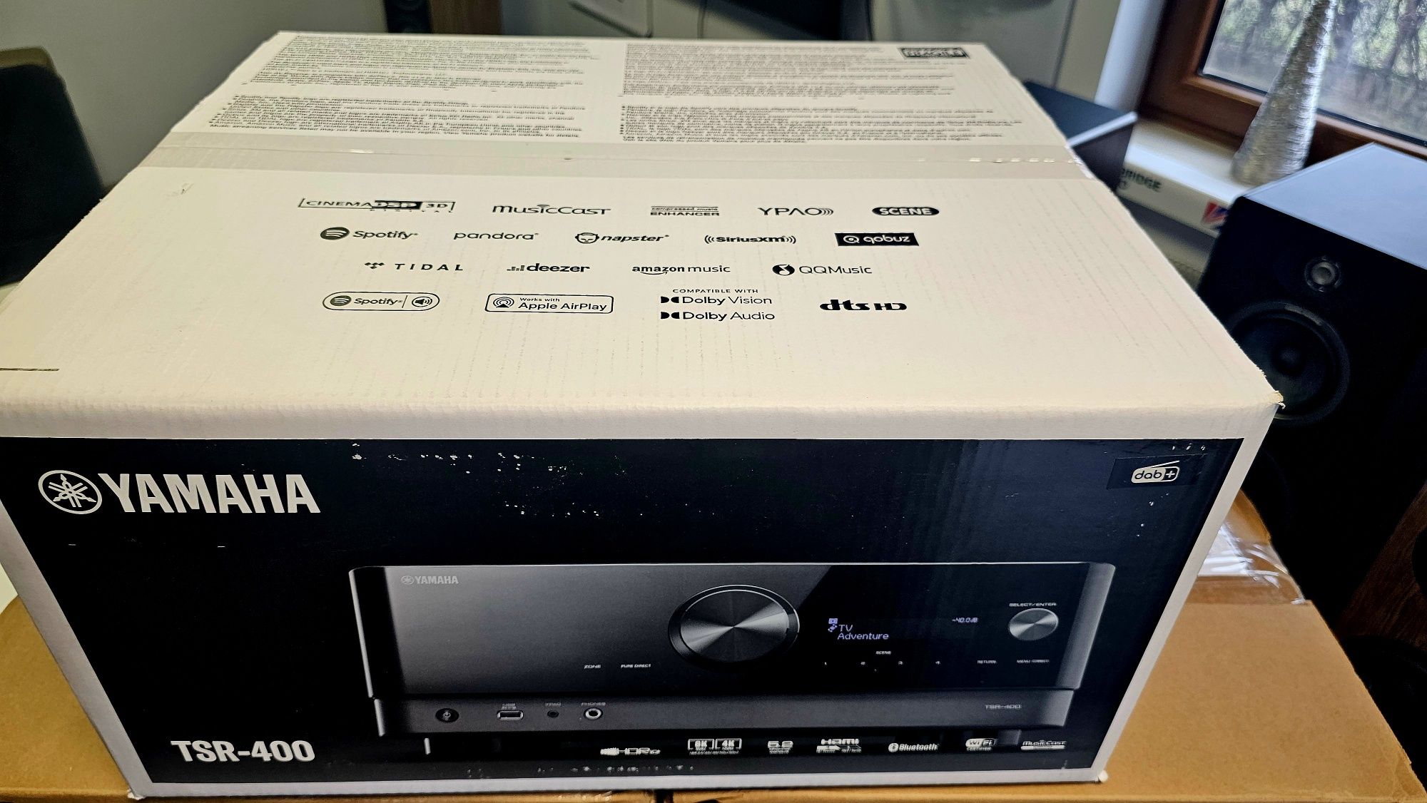 Kolumny Monitor Audio Silver 500 7g Ampltituner Yamaha TSR-400 WiFi 8K