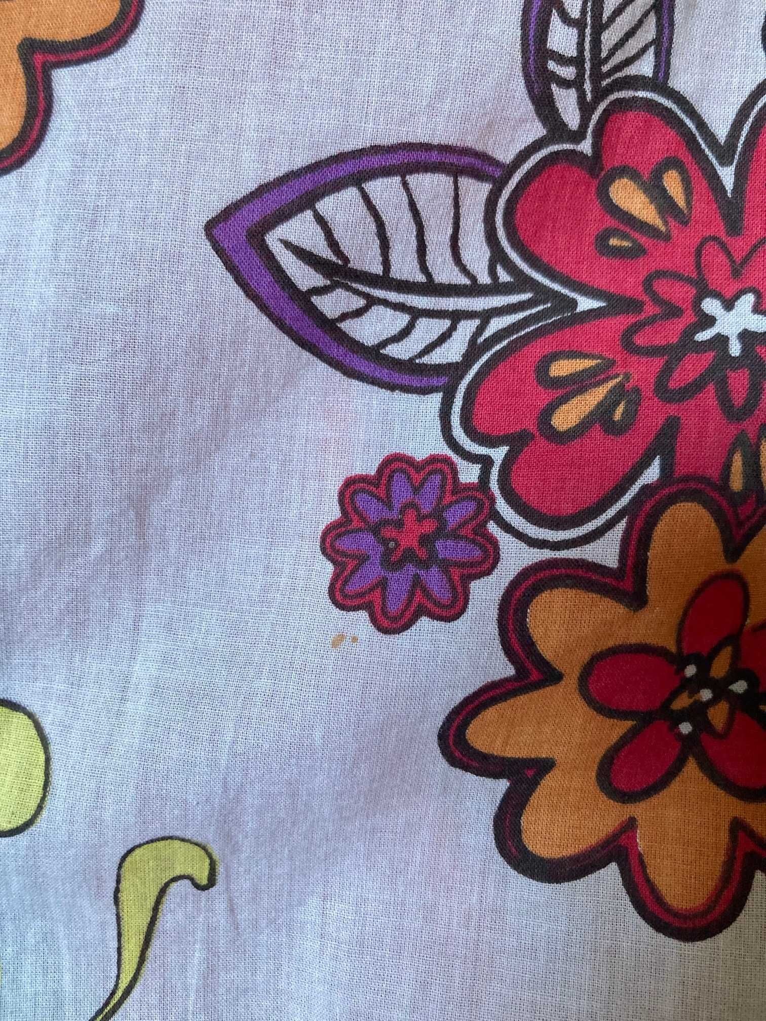 Śliczna kolorowa midi sukienka Edc by Esprit bawełna kwiaty