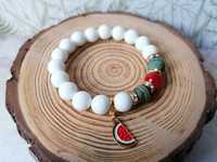 Handmade Bransoletka kamienie naturalne JADEIT_AGAT