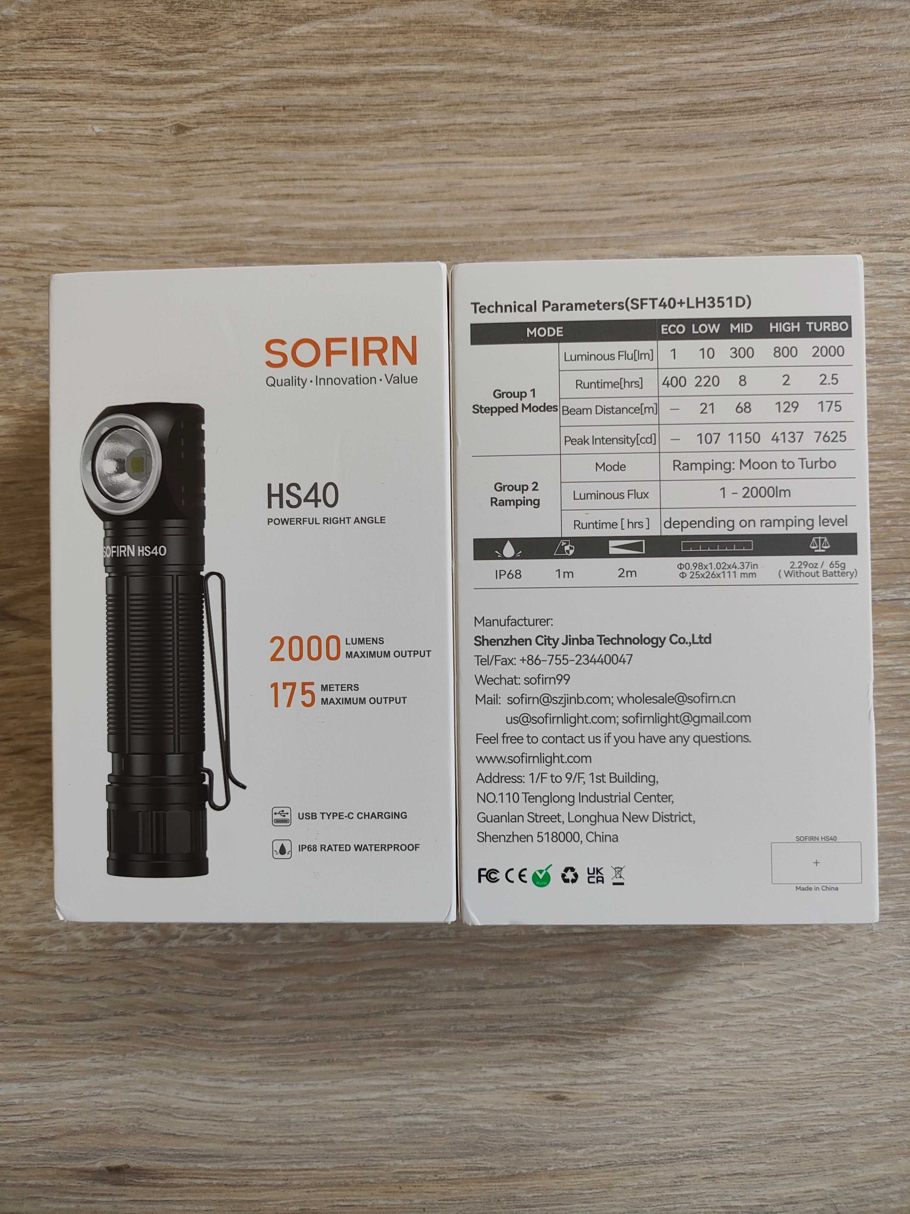 Фонарь Sofirn HS40