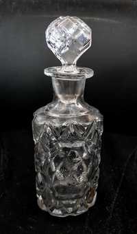Garrafa / frasco em vidro polifacetado ponta de diamantes com tampa