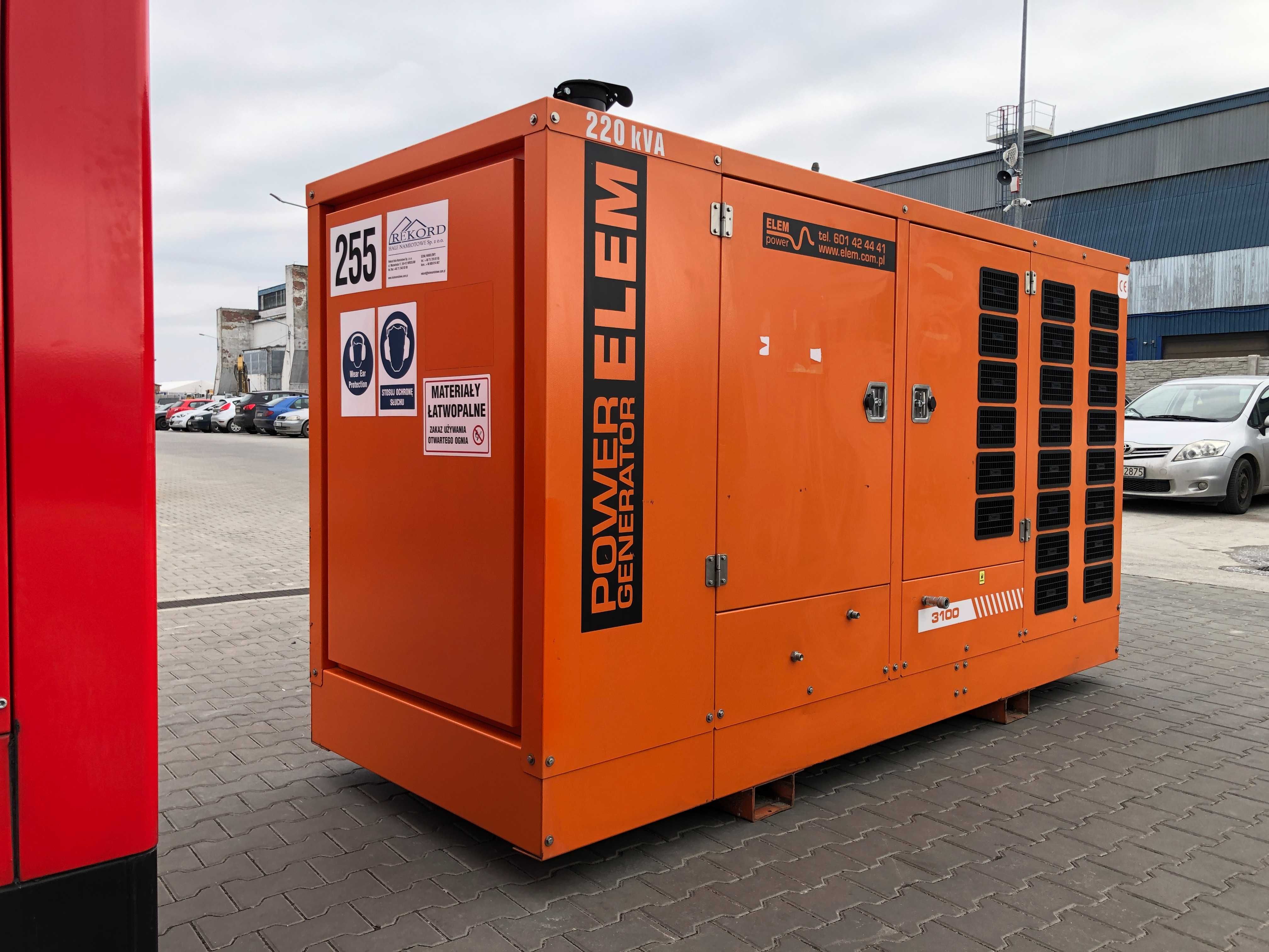 Agregaty prądotwórczy ELEM 255/ model G0220IVLS 220kva/ 176kw - 96 tys