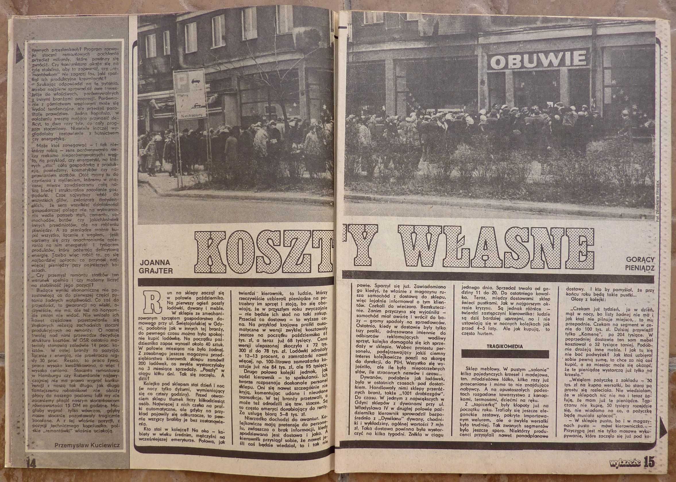 WYBRZEŻE tygodnik nr 1/1988 - kalendarz - MAŁGORZATA KURMIN