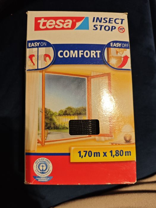 Moskitiera na okno Comfort 170 x 180 cm Czarna Tesa