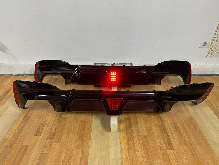 Дифузор G30 M5 CS + лед стоп сигнал бмв g30 губа задняя BMW бампер г30