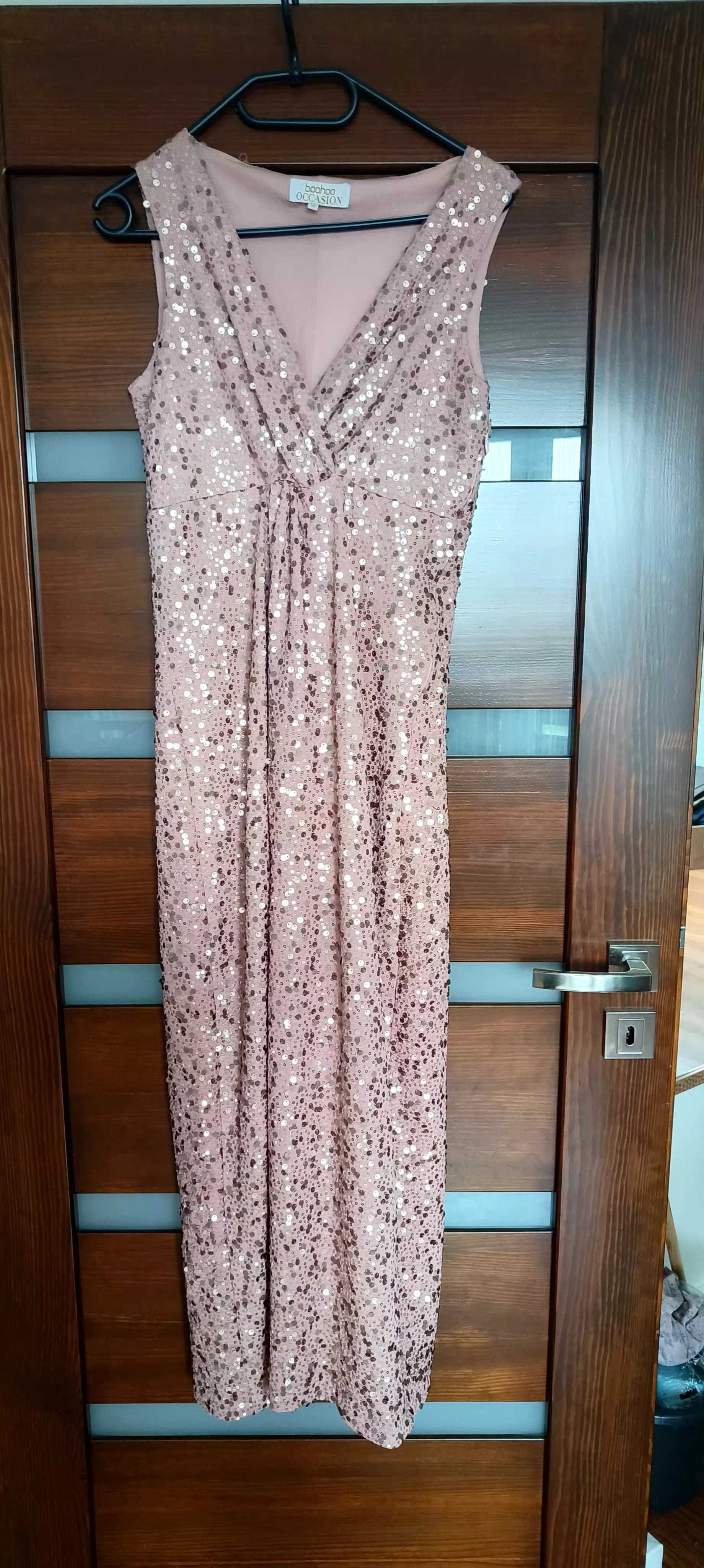 Sukienka MIDI cekinowa ciążowa elegancka
