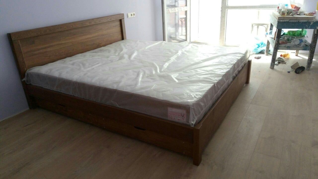 Ліжко з дерева Дерев'яне ліжко Ліжко двоспальне "Елантра"