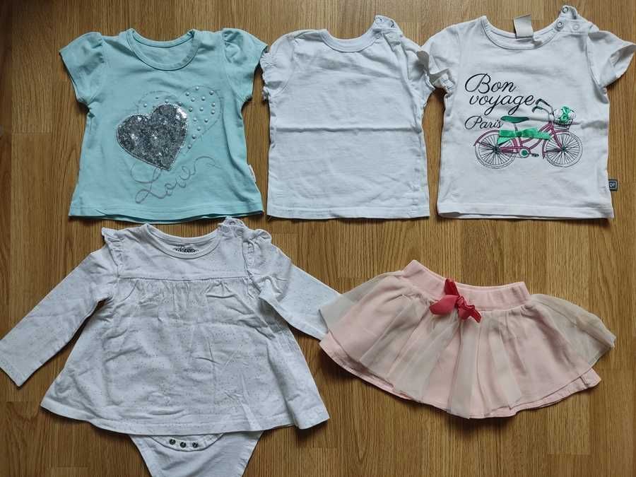 Zestaw ubrań paczka paka dla dziewczynki niemowlaka 80 86